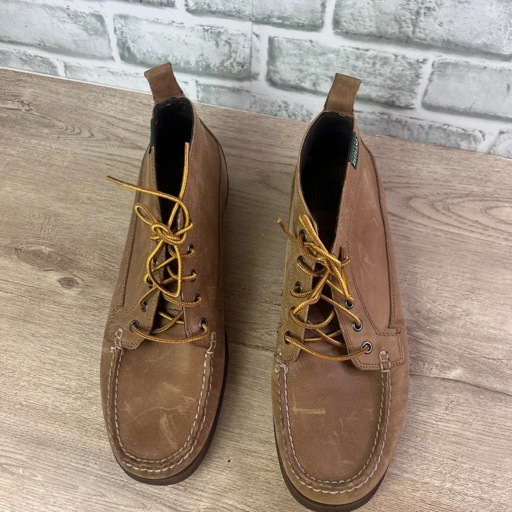 Eastland Seneca Camp Moc Chukka Boots Brown Leather Size 10.5‎